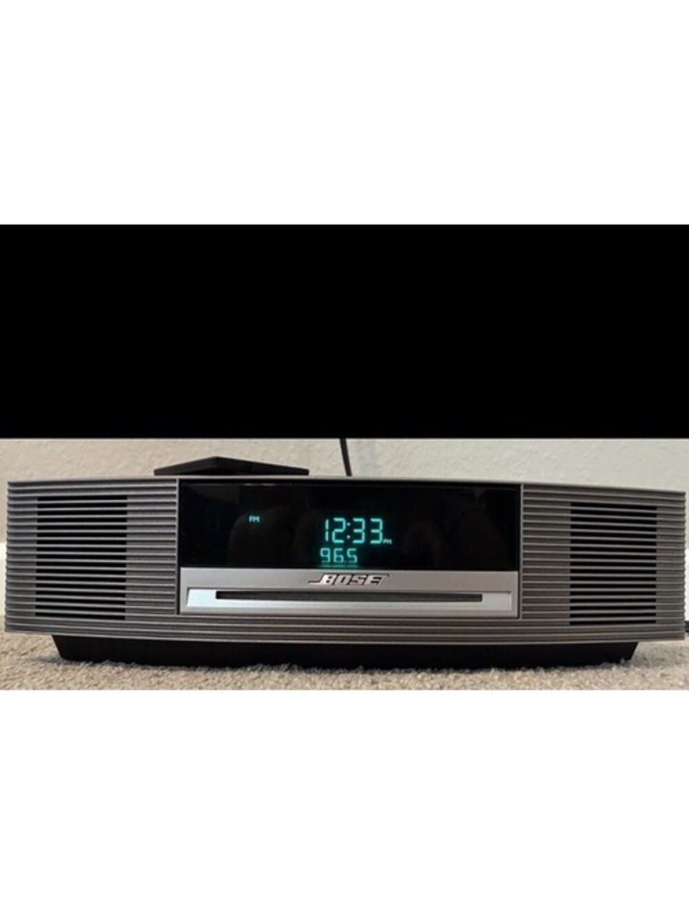 Bose Wave Music System silver w/  Remote control Parts Working Stereo